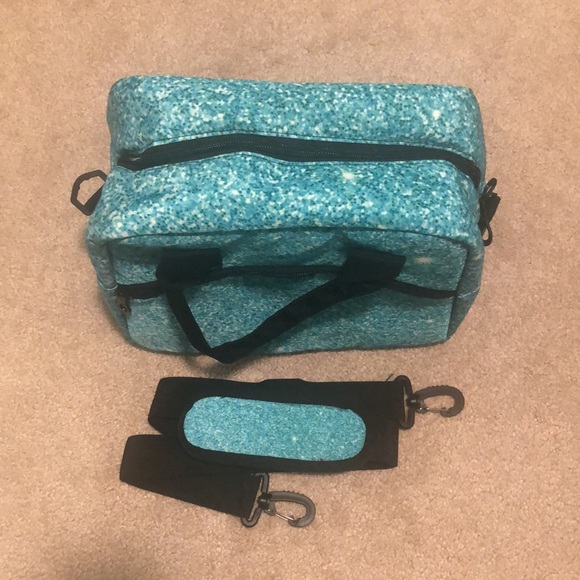 Teal print lunch bag - Picture 2 of 5